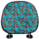 Australian Aboriginal Boomerang Print Car Headrest Covers