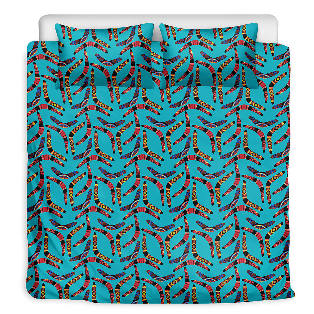 Australian Aboriginal Boomerang Print Duvet Cover Bedding Set