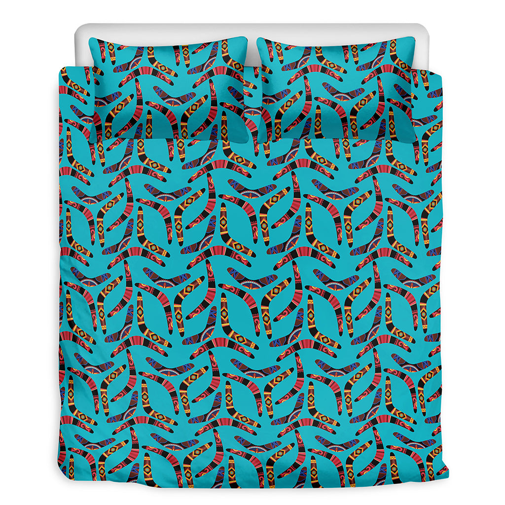 Australian Aboriginal Boomerang Print Duvet Cover Bedding Set