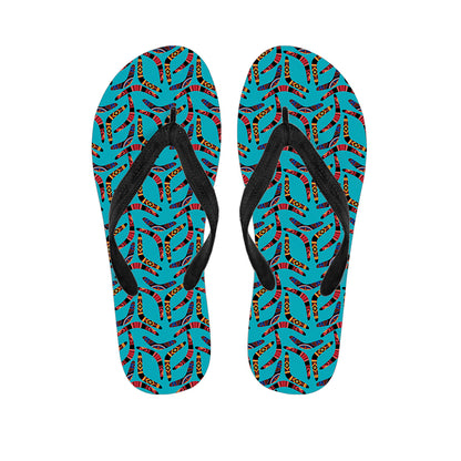 Australian Aboriginal Boomerang Print Flip Flops