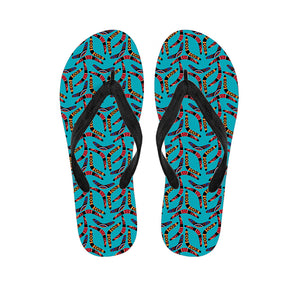 Australian Aboriginal Boomerang Print Flip Flops