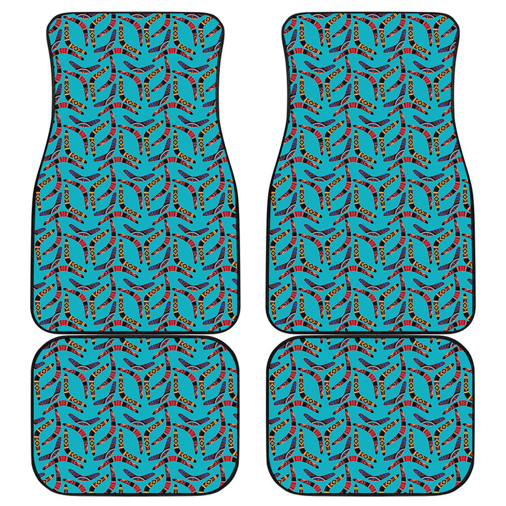 Australian Aboriginal Boomerang Print Front and Back Car Floor Mats