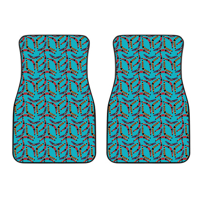 Australian Aboriginal Boomerang Print Front Car Floor Mats