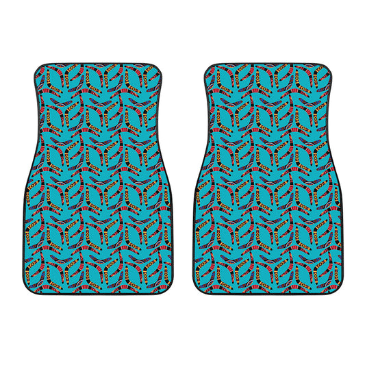 Australian Aboriginal Boomerang Print Front Car Floor Mats