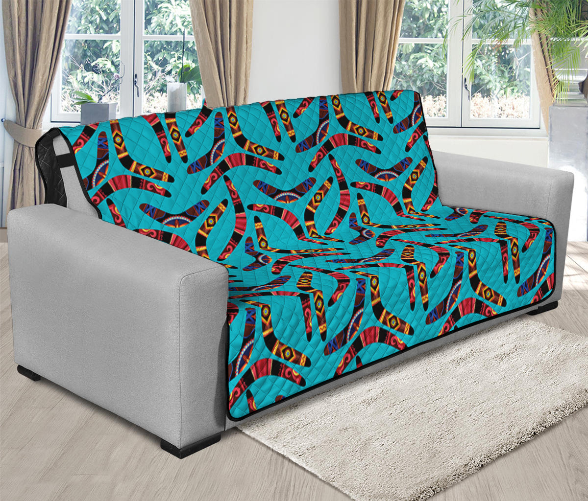 Australian Aboriginal Boomerang Print Futon Protector