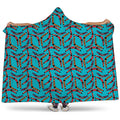 Australian Aboriginal Boomerang Print Hooded Blanket