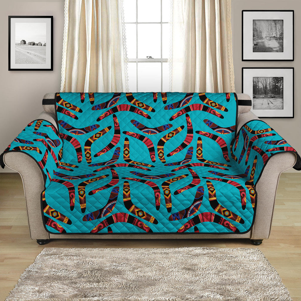 Australian Aboriginal Boomerang Print Loveseat Protector