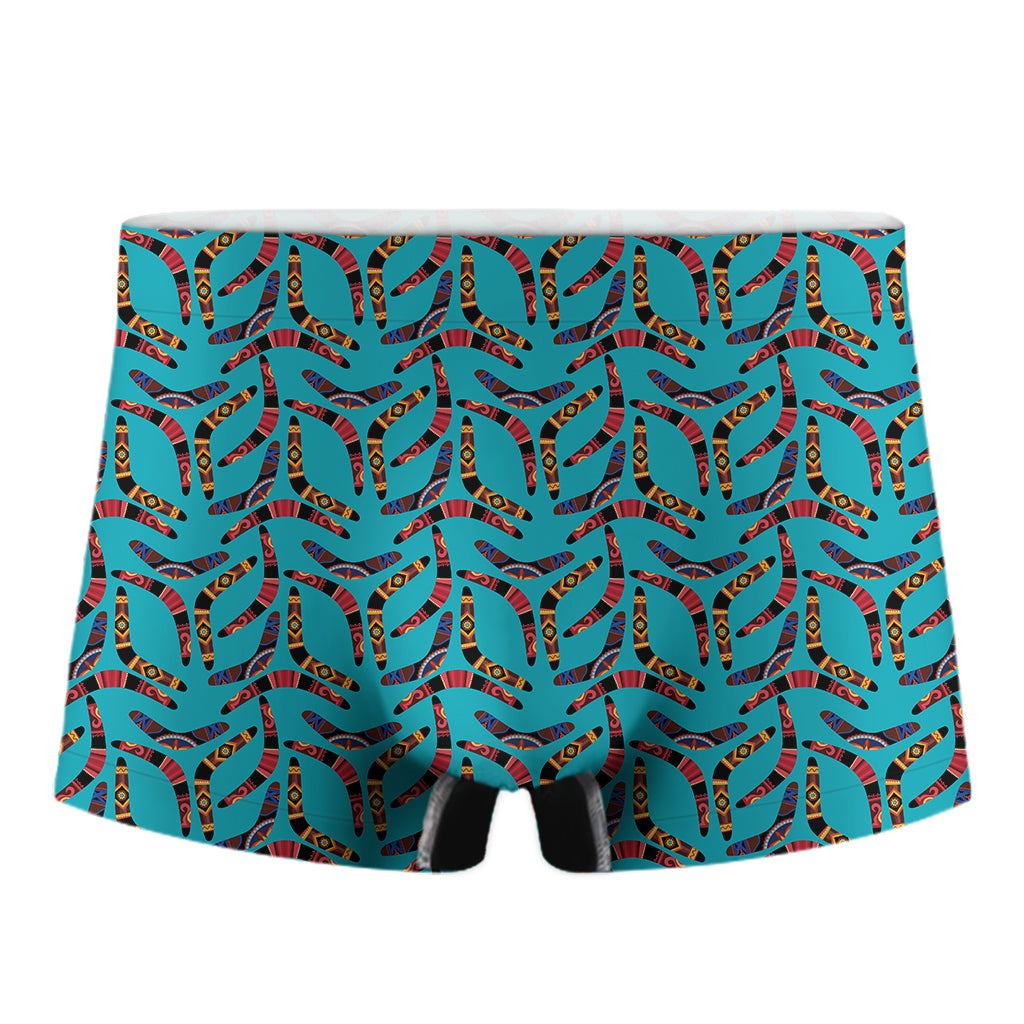 Australian Aboriginal Boomerang Print Men's Boxer Briefs