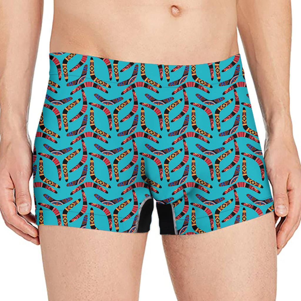 Australian Aboriginal Boomerang Print Men's Boxer Briefs