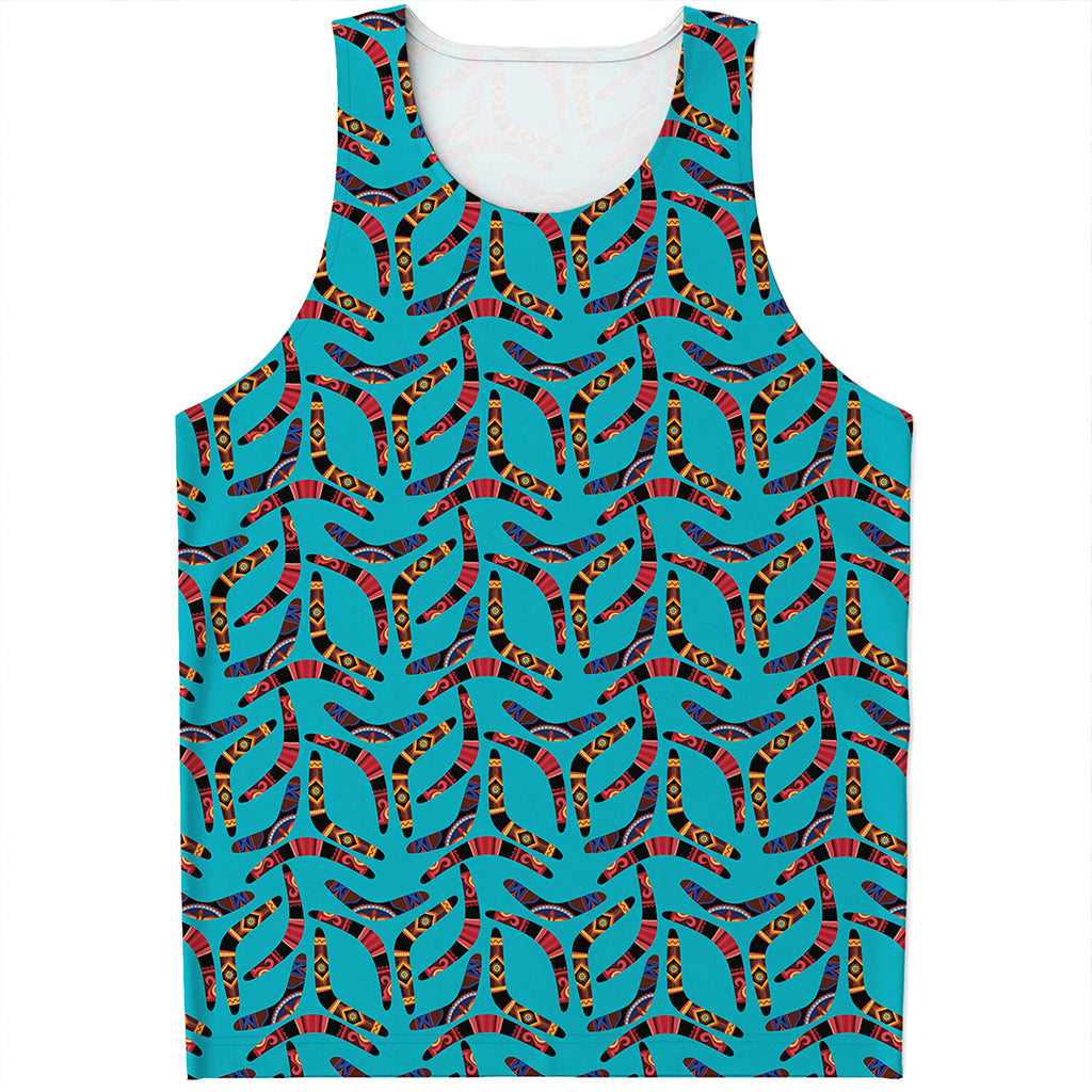 Australian Aboriginal Boomerang Print Men's Tank Top