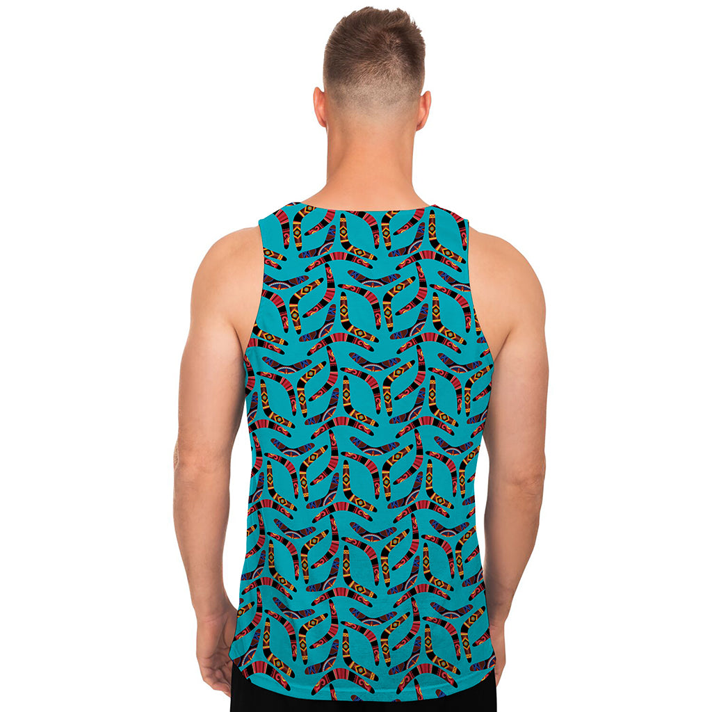 Australian Aboriginal Boomerang Print Men's Tank Top