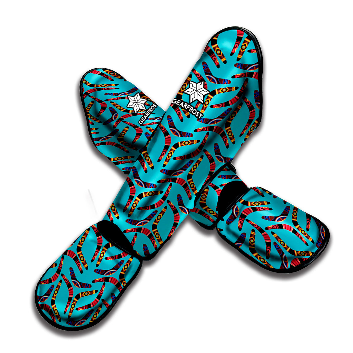 Australian Aboriginal Boomerang Print Muay Thai Shin Guard