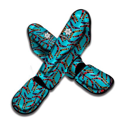Australian Aboriginal Boomerang Print Muay Thai Shin Guard
