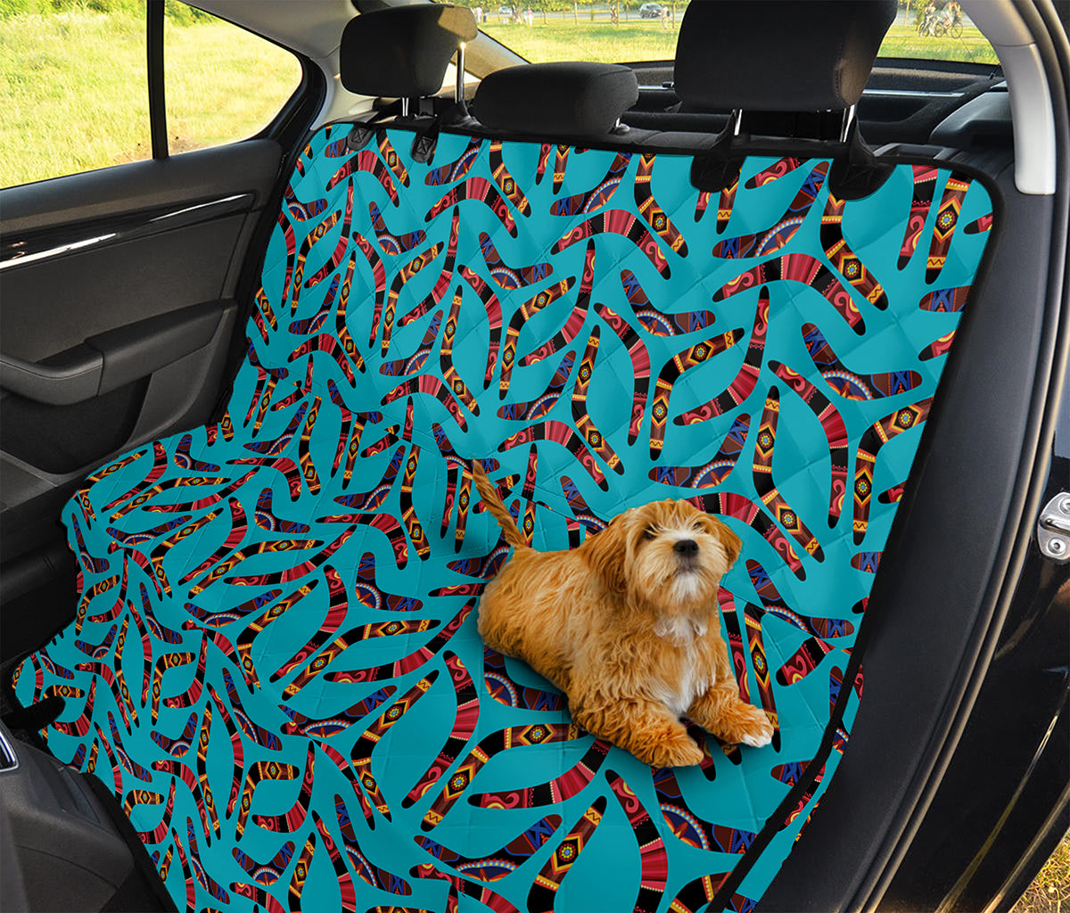 Australian Aboriginal Boomerang Print Pet Car Back Seat Cover