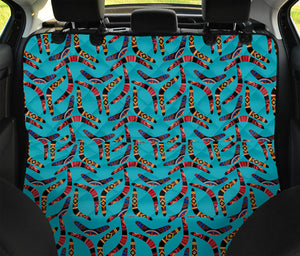 Australian Aboriginal Boomerang Print Pet Car Back Seat Cover