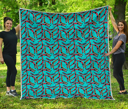 Australian Aboriginal Boomerang Print Quilt