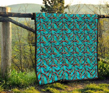 Australian Aboriginal Boomerang Print Quilt
