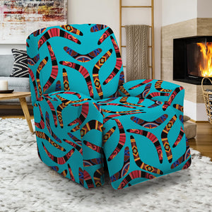 Australian Aboriginal Boomerang Print Recliner Slipcover