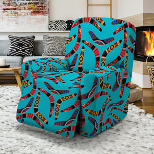 Australian Aboriginal Boomerang Print Recliner Slipcover