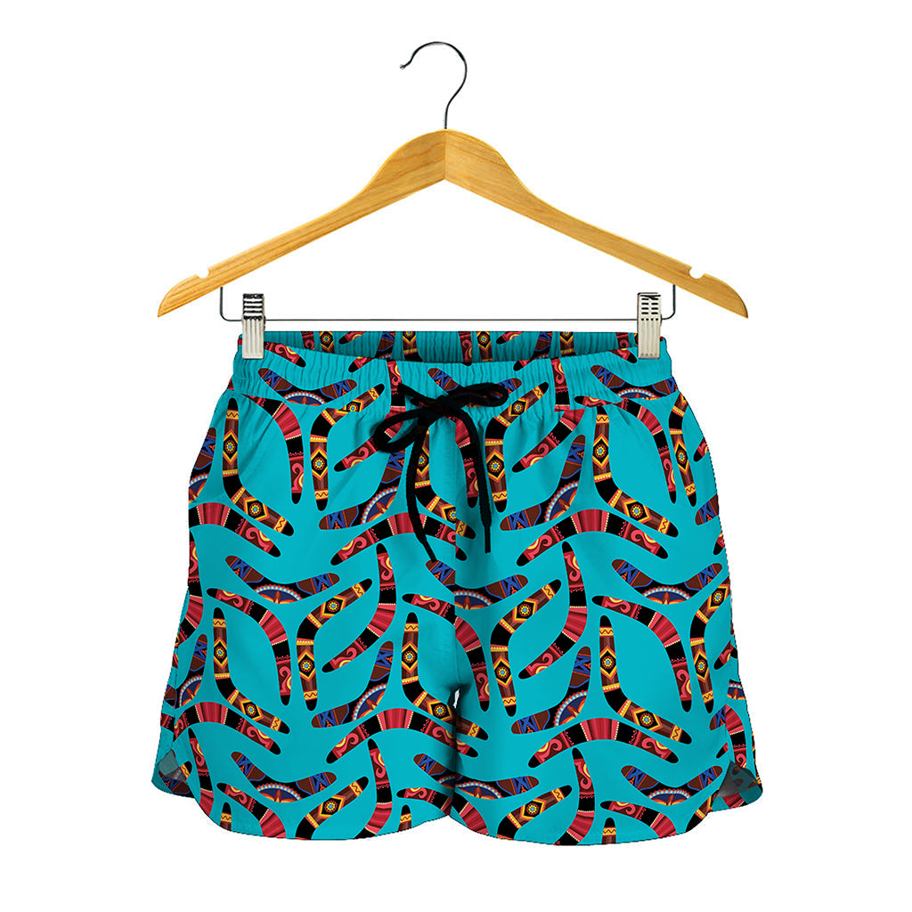 Australian Aboriginal Boomerang Print Women's Shorts