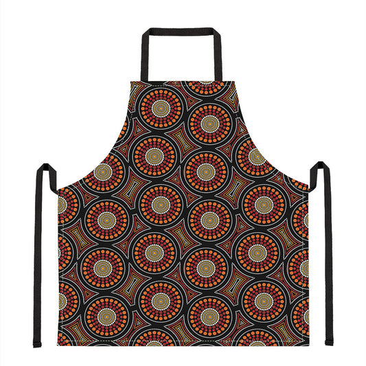 Australian Aboriginal Dot Pattern Print Apron