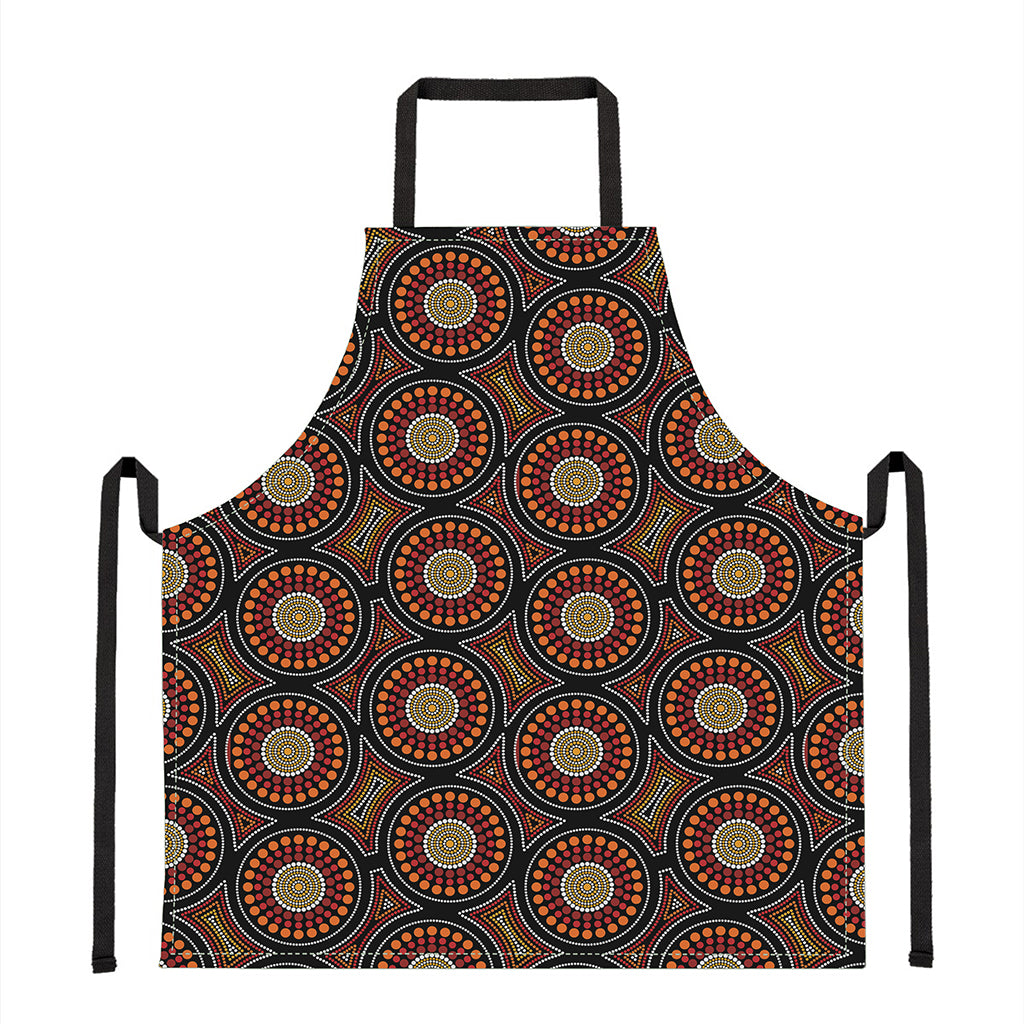 Australian Aboriginal Dot Pattern Print Apron