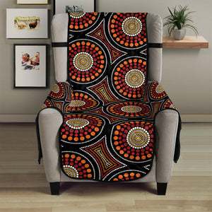 Australian Aboriginal Dot Pattern Print Armchair Protector