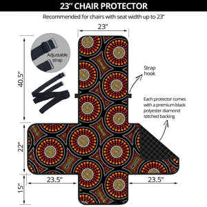 Australian Aboriginal Dot Pattern Print Armchair Protector