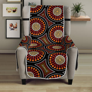 Australian Aboriginal Dot Pattern Print Armchair Protector