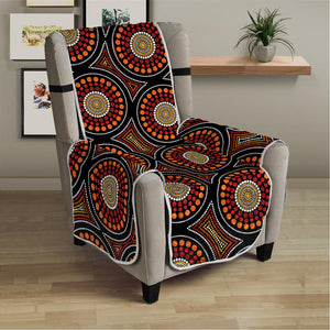 Australian Aboriginal Dot Pattern Print Armchair Protector