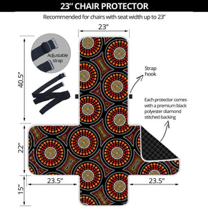 Australian Aboriginal Dot Pattern Print Armchair Protector