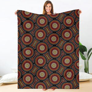 Australian Aboriginal Dot Pattern Print Blanket