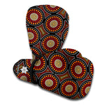 Australian Aboriginal Dot Pattern Print Boxing Gloves