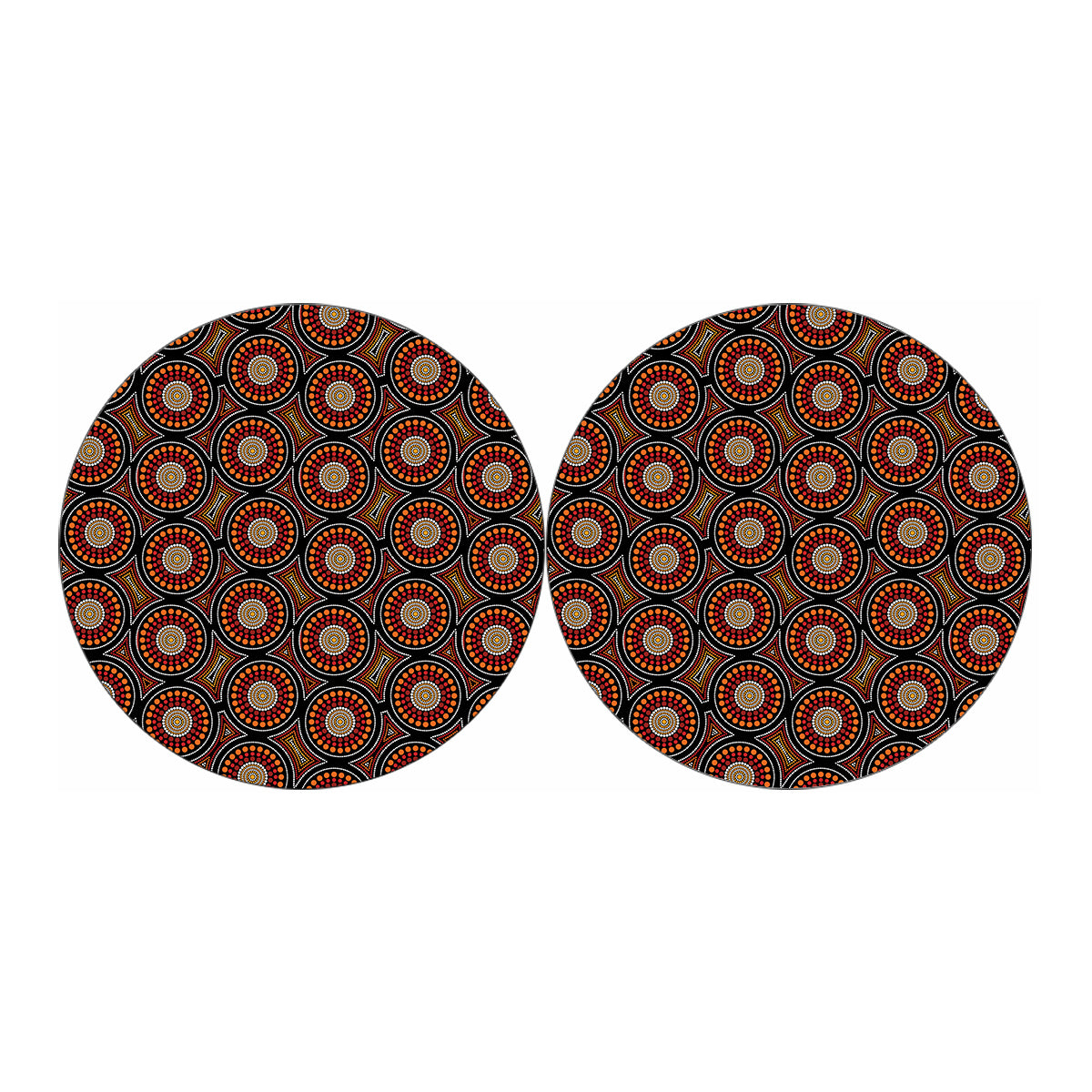 Australian Aboriginal Dot Pattern Print Car Coasters