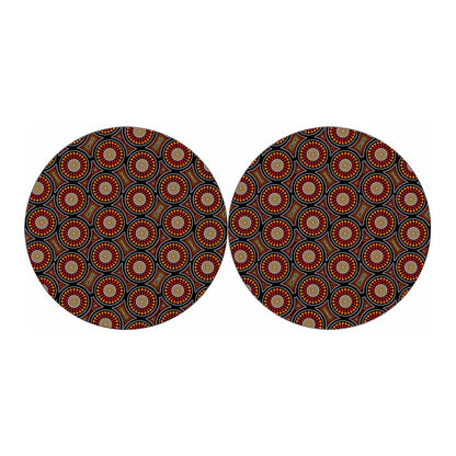 Australian Aboriginal Dot Pattern Print Car Coasters