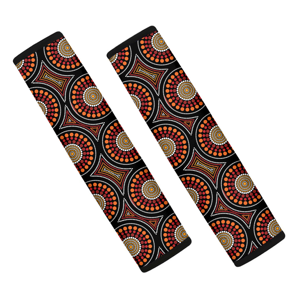 Australian Aboriginal Dot Pattern Print Car Seat Belt Covers