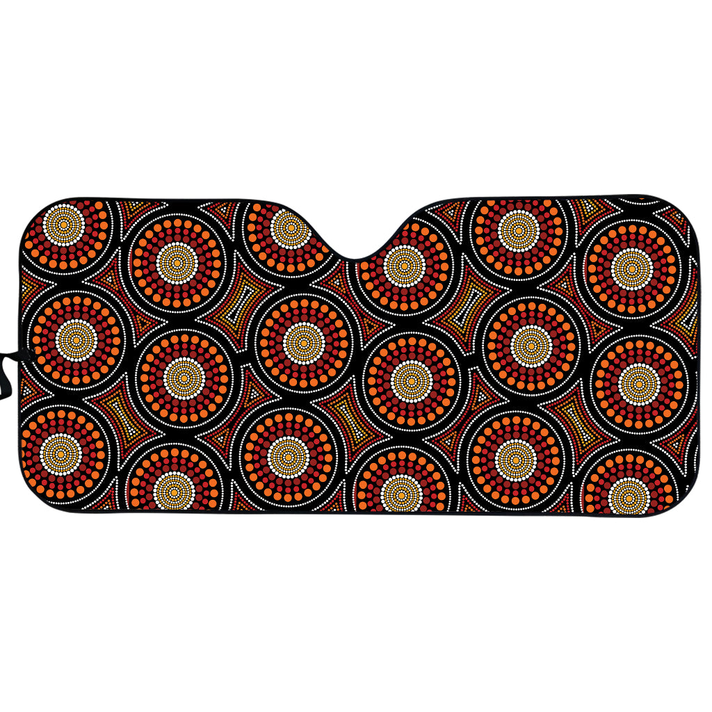 Australian Aboriginal Dot Pattern Print Car Sun Shade