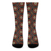 Australian Aboriginal Dot Pattern Print Crew Socks