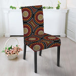 Australian Aboriginal Dot Pattern Print Dining Chair Slipcover