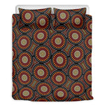 Australian Aboriginal Dot Pattern Print Duvet Cover Bedding Set