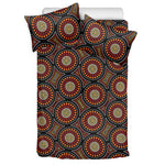 Australian Aboriginal Dot Pattern Print Duvet Cover Bedding Set