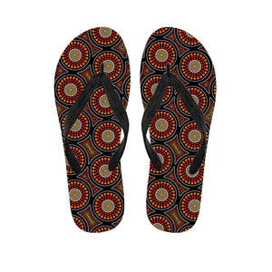 Australian Aboriginal Dot Pattern Print Flip Flops