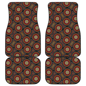 Australian Aboriginal Dot Pattern Print Front and Back Car Floor Mats