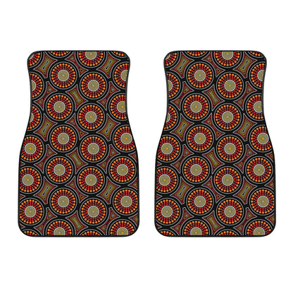 Australian Aboriginal Dot Pattern Print Front Car Floor Mats