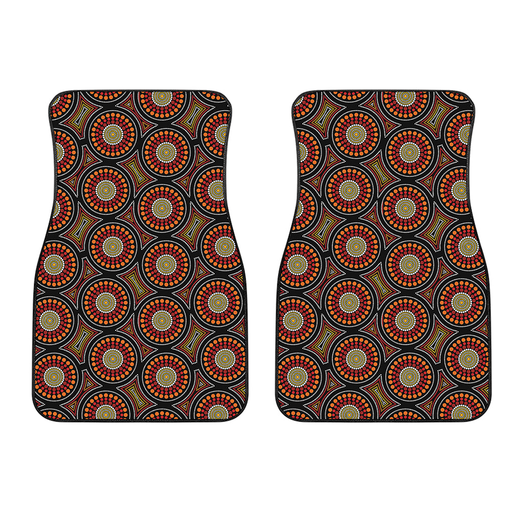 Australian Aboriginal Dot Pattern Print Front Car Floor Mats