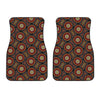 Australian Aboriginal Dot Pattern Print Front Car Floor Mats