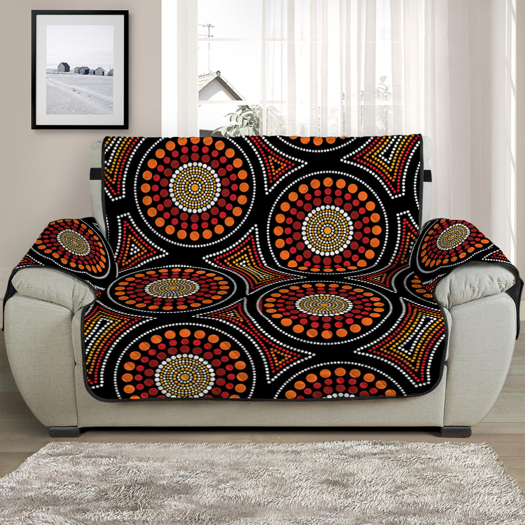 Australian Aboriginal Dot Pattern Print Half Sofa Protector