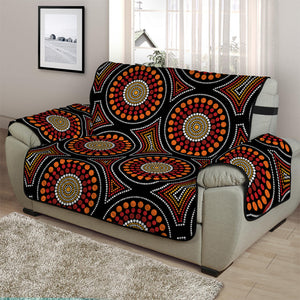 Australian Aboriginal Dot Pattern Print Half Sofa Protector