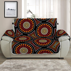 Australian Aboriginal Dot Pattern Print Half Sofa Protector