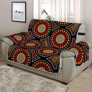 Australian Aboriginal Dot Pattern Print Half Sofa Protector